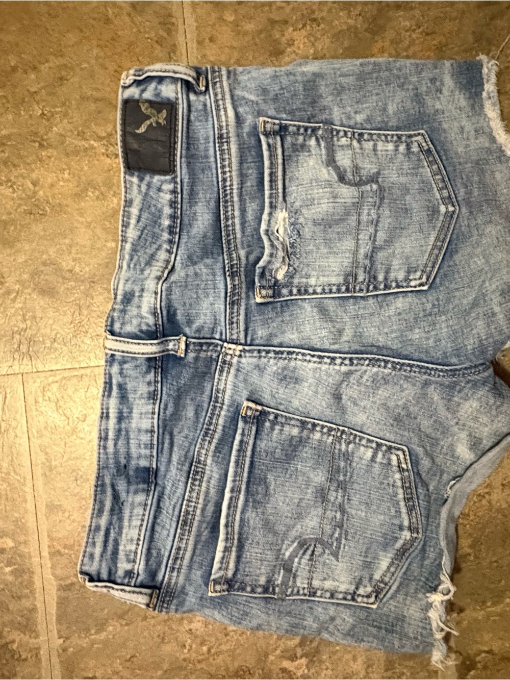 American Eagle Outfitters Light Blue Super Stretch Denim Shorts - Picture 2 of 4